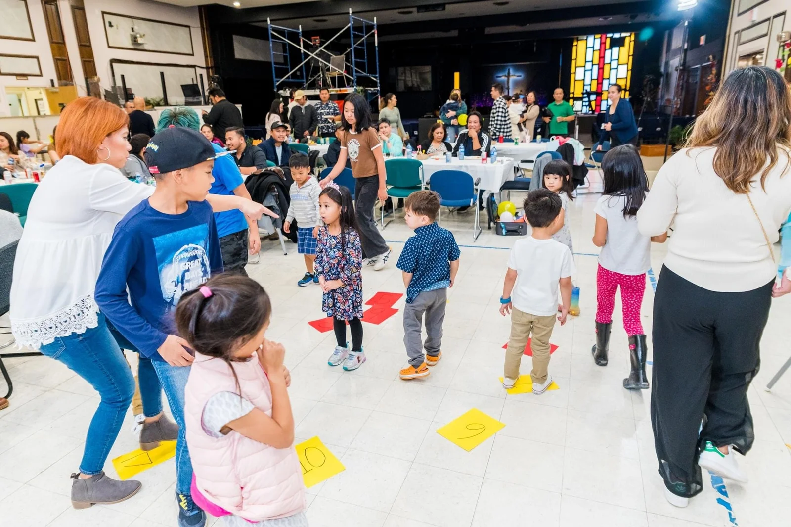 Children enjoying activities during kids ministry